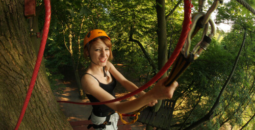 Przygoda na Linach ze Zjazdem Tyrolskim dla Dwojga | Poznań prezent dla dwojga