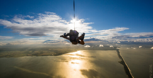 Skok ze Spadochronem z Filmowaniem nad Helem - prezent dla niej_P