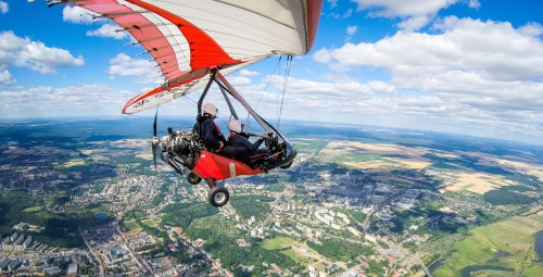 Lot Motolotnią z Filmowaniem (60min) | Gorzów Wielkopolski - prezent dla pary _P