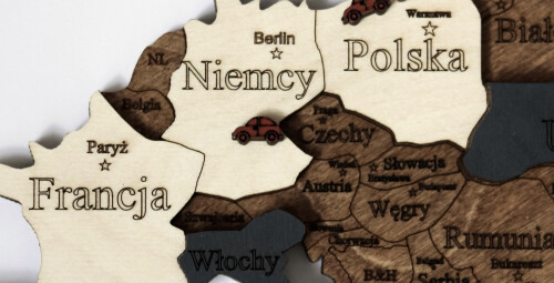 Stwórz Drewnianą Mapę Świata 3D - rozmiar S | Cała Polska | - prezent na imieniny_P