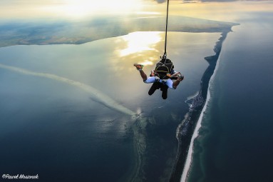 Skok ze Spadochronem z Podwójnym Filmowaniem nad Helem | Jastarnia-Prezent dla Mężczyzny_P