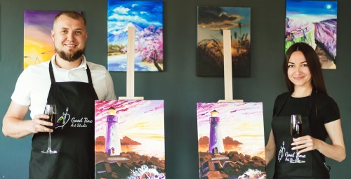 Warsztaty Malowania na Obrazie dla Dwojga | Gdańsk-Prezent dla Pary_P