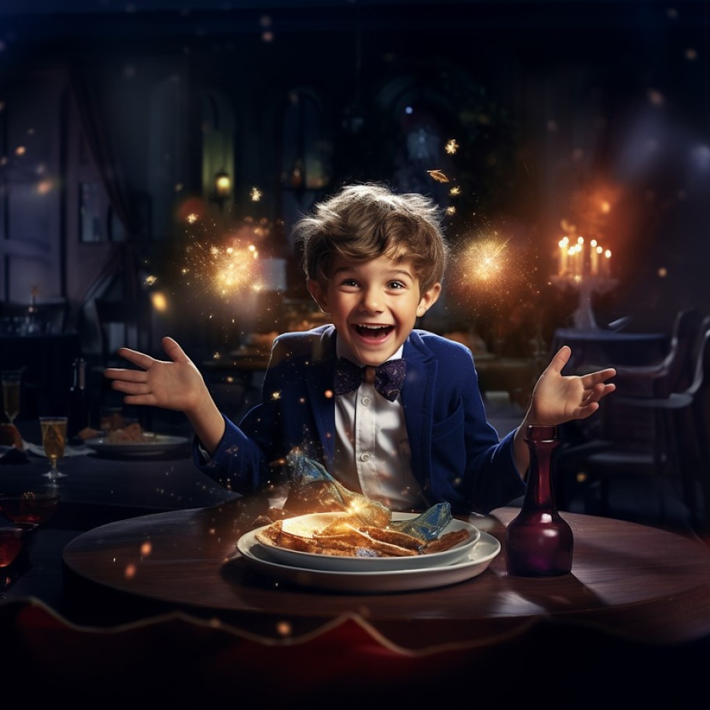 Magiczny Wieczór dla Dziecka (2 osoby) - Pokaz Iluzji z Poczęstunkiem | Magic Dinner | Warszawa