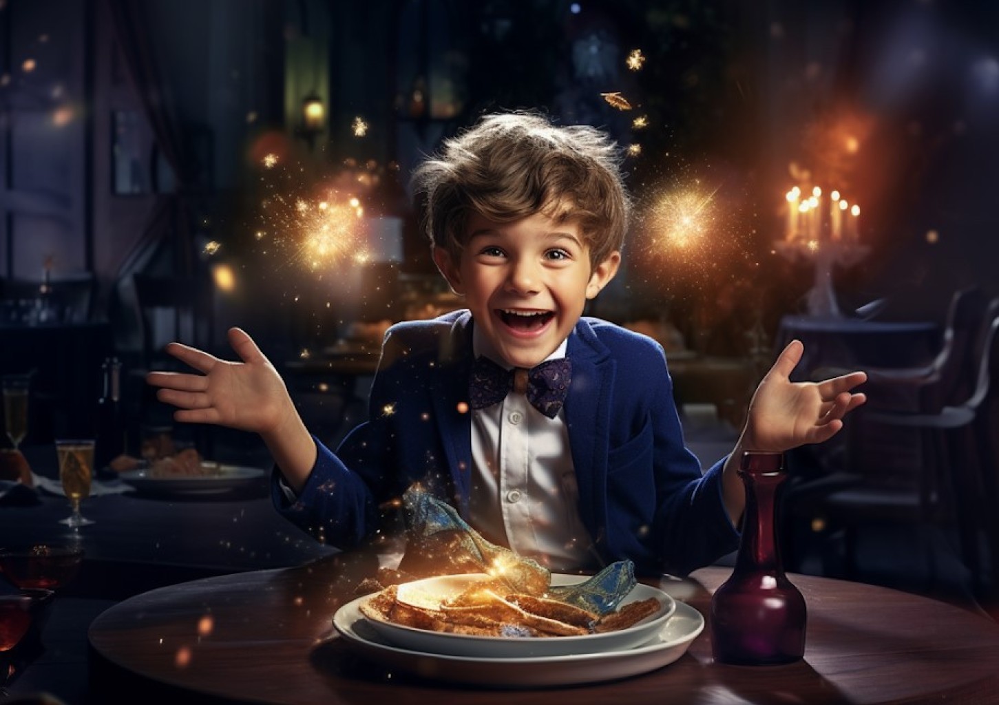 Magiczny Wieczór dla Dziecka (2 osoby) - Pokaz Iluzji z Poczęstunkiem | Magic Dinner | Warszawa