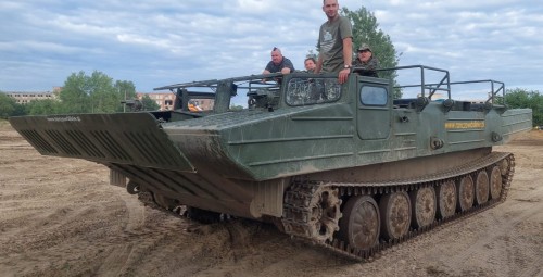 Przejażdżka Amfibią Gąsienicową dla Przyjaciół | Dąbrówka Kościelna | Prezent dla Znajomych_P