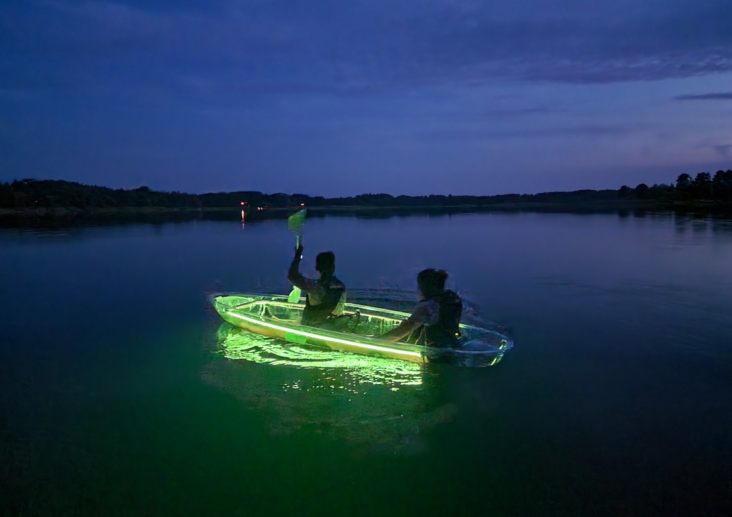 Nocne Pływanie Niewidzialnym Kajakiem dla Dwojga (4 godziny) | Potołówek