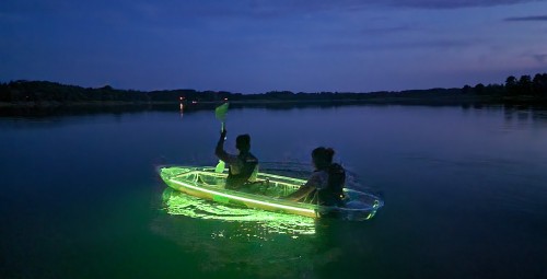 Noce Pływanie Niewidzialnym Kajakiem dla Dwojga (4 godziny) | Potołówek-Prezent dla Pary_P