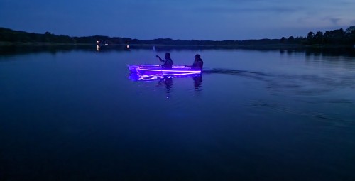 Noce Pływanie Niewidzialnym Kajakiem dla Dwojga (2 godziny) | Potołówek-Prezent dla Dwojga_P