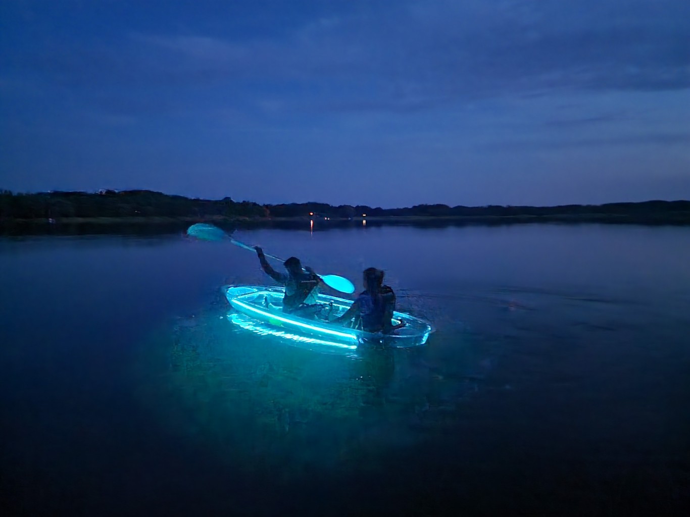 Nocne Pływanie Niewidzialnym Kajakiem dla Dwojga (2 godziny) | Potołówek