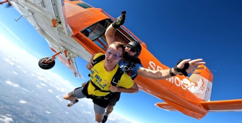 Skok ze Spadochronem dla Dwojga | Łososina Dolna-Prezent dla Męża_P