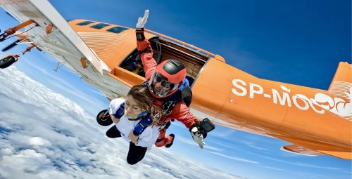 Skok ze Spadochronem z Filmowaniem i Zdjęciami dla Dwojga-Prezent dla Męża_P
