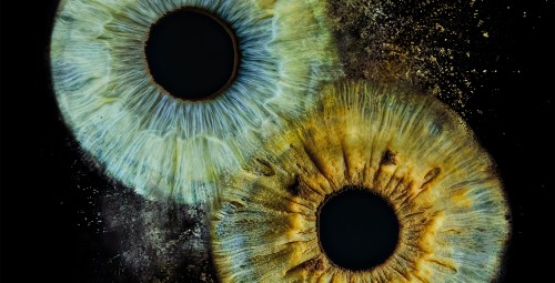 Artystyczne Zdjęcie Tęczówek Oczu dla Dwojga – Format A3 | Warszawa | Prezent na Rocznicę_P