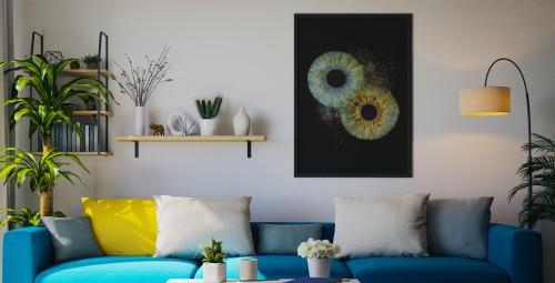 Artystyczne Zdjęcie Tęczówek Oczu dla Dwojga – Format A2 | Warszawa | Prezent dla Rodziców_S