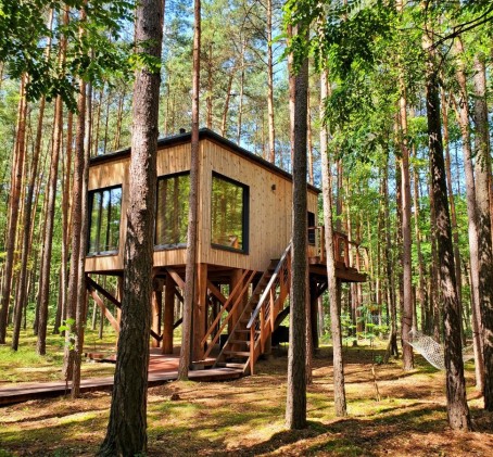 Pobyt w Domku na Drzewie w Tygodniu (2 Noce, 2 Osoby) | Tree Houses Olszanka | Olszanka