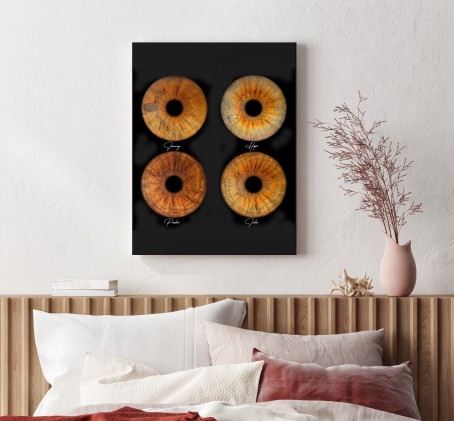 Artystyczne Zdjęcie Tęczówek Oczu dla Rodziny Premium – Format 60x60 cm | Poznań