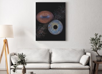 Artystyczne Zdjęcie Tęczówek Oczu z Twoim Pupilem - Format 30x30 cm | Poznań | Prezent dla Znajomych_S