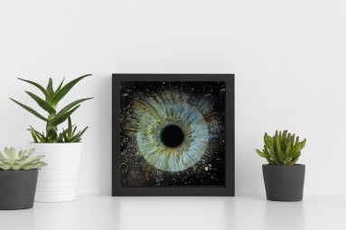Artystyczne Zdjęcie Tęczówki Oka – Format 20x20 cm | Łódź-Prezent dla Żony_S