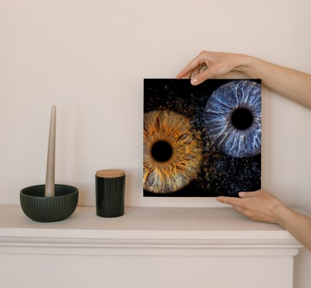 Artystyczne Zdjęcie Tęczówek Oczu dla Dwojga Premium – Format 20x20 cm | Poznań
