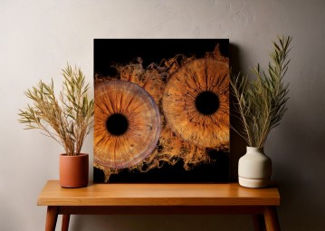 Artystyczne Zdjęcie Tęczówek Oczu dla Dwojga Premium – Format 20x20 cm | Poznań-Prezent dla Znajomych_S