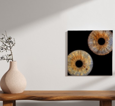 Artystyczne Zdjęcie Tęczówek Oczu dla Dwojga Premium – Format 30x30 cm | Poznań