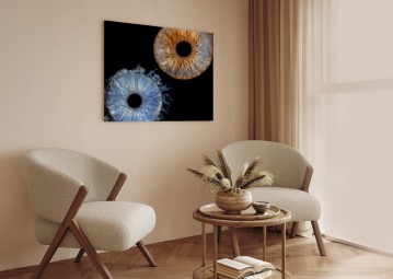 Artystyczne Zdjęcie Tęczówek Oczu dla Dwojga Premium – Format 60x40 cm | Poznań-Prezent dla Rodziców_S