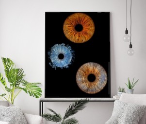 Artystyczne Zdjęcie Tęczówek Oczu dla Rodziny Premium – Format 90x30 cm | Poznań-Prezent w Poznaniu_S