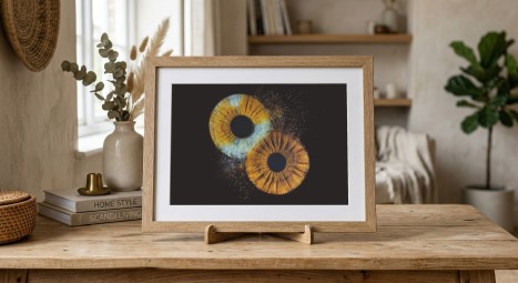 Artystyczne Zdjęcie Tęczówek Oczu dla Dwojga – Format A4 | Lublin-Prezent dla Pary_SP