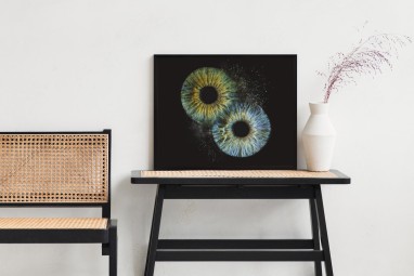 Artystyczne Zdjęcie Tęczówek Oczu dla Dwojga – Format A3 | Lublin-Prezent dla Pary_SP